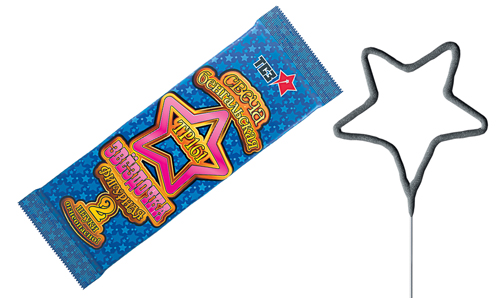  Бенгальские свечи фигурные 2 шт "Звездочка"  в Орске